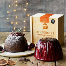 Charger l&#39;image dans la galerie, Pudding de Noël de Mclaren dans une boîte cadeau en bois

